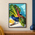 Rainbow chard with red and yellow stems spilling from a deep blue bowl beside whole and cut lemons and a small knife, against a sunlit aqua wall.; frame shown for styling only