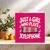 Just a Girl Who Plays Xylophone Greeting Card - 145mm x 145mm - Pink Musician Card for Girls, Band or Music Teacher, Birthday or Congratulations - Blank Inside with Kraft Envelope