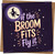 Funny Halloween Greeting Card – If the Broom Fits Fly It – Witch and Moon Design – 145mm x 145mm Square – Blank Inside – With Kraft Envelope – Spooky Humorous Card for Friends Family