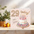 29th Birthday Card - 145mm x 145mm Square - 29 Today Cake and Candles Illustration - Happy Birthday -, Includes Kraft Envelope