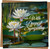 With Deepest Sympathy Card – Water Lily Design – 145mm x 145mm Square Greeting Card with Kraft Envelope – Condolence, Bereavement, Thinking of You