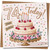 74th Birthday Card 145mm x 145mm - '74 Today! Happy Birthday' Cake, Includes Kraft Envelope