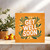 Get Well Soon Card, 145mm x 145mm Square, Bright Floral Design, Blank Inside, Includes Kraft Envelope, Cheer Up Recovery Card for Illness, Surgery or Hospital Stay