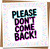 Funny Leaving Card – Please Don’t Come Back – Rude Goodbye/Farewell Humor Greeting Card, Blank Inside, 145mm x 145mm, Includes Kraft Envelope