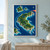 Illustrated green island chain in deep blue sea, with a dotted turquoise route from a lower-left harbor toward a lighthouse and a compass star.; frame shown for styling only