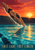 Adult swimmer diving hands-first into a turquoise outdoor pool at sunset, with spray and the title First Light, First Length.