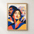 Colorful portrait of three overlapping adult faces looking in different directions, with angular shapes and the title Three Tides on a pale background.; frame shown for styling only