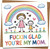 Funny Mother’s Day Card - F***in Glad You’re My Mom Rainbow Stick Figure Design, 145mm x 145mm Square Greeting Card with Kraft Envelope, Cute Mommy and Me Humor