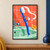 Smiling cobalt-blue toothbrush character giving a white-gloved thumbs-up in a mint basin, with toothpaste arcing overhead against coral bathroom tiles.; frame shown for styling only