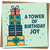 Birthday Card - A Tower of Birthday Joy - Colourful Presents Stack Design - 145mm x 145mm Square Greeting Card, Includes Kraft Envelope