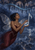 Winged woman in a burgundy dress floating between an upside-down city and a lower skyline while reaching toward a glowing musical-note symbol.