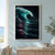 Luminous turquoise wave crest curling over dark rippling water, with white foam, suspended droplets and magenta reflections.; frame shown for styling only
