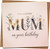Mum Birthday Card - For a Lovely Mum, Floral Design, 145mm x 145mm Square Greeting Card with Kraft Envelope