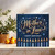 Mother-in-Law Birthday Card – 145mm x 145mm Square – Navy and Gold Candles Design – Luxury Greeting Card with Kraft Envelope – Happy Birthday Card for Mother in Law