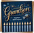 Grandson Happy Birthday Card, Blue & Gold Sparkle Candles Design, 145mm x 145mm Square Greeting Card with Kraft Envelope