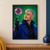 Silver-haired magician in a cobalt coat watches a glowing magenta bubble above a black-gloved fingertip.; frame shown for styling only