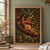 A winged woman reclines in a woven pod-like cradle among foliage and glowing firefly-like lights.; frame shown for styling only