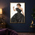 Woman in a voluminous black gown with star-like lights and connecting lines, holding a delicate strand.; frame shown for styling only