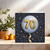 70th Birthday Card for Men or Women, Silver Balloon and Gold Confetti Design, 145mm x 145mm, Blank Inside with Kraft Envelope