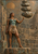 Braided woman in bronze-and-teal armor stands near four floating stones among monumental stone walls.