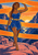 Barefoot woman in a blue dress with a sun-emblem belt stands before an orange sunrise over a mountain valley.