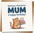 Mum Birthday Card, Cute Cat with Cake – Wishing a Wonderful Mum a Happy Birthday, 145mm x 145mm Square, Blank Inside, Premium Funny Greeting Card with Kraft Envelope