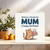 Mum Birthday Card, Cute Cat with Cake – Wishing a Wonderful Mum a Happy Birthday, 145mm x 145mm Square, Blank Inside, Premium Funny Greeting Card with Kraft Envelope