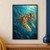 Orange-and-black tiger swims toward the viewer underwater, with bubbles and blue-green water around it.; frame shown for styling only