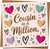 Cousin in a Million Greeting Card – 145mm x 145mm Square – Cute Hearts Design – Birthday, Thank You, Thinking of You – Includes Kraft Envelope
