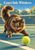 Long-haired tortoiseshell cat in a coral collar crouches toward a tennis ball on a court; “Court-Side Whiskers” appears above.