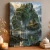Mossy Stone Forest Guardian Art Print - Cottage in the Mist - matte canvas - independent room