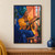 Adult woman in a teal headwrap and saffron jacket seated with a mandolin in a colorful room beside a coral-framed window and plants.; frame shown for styling only