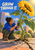 A gardener in a blue shirt tends a giant sunflower growing through cracked city pavement beneath the words “GROW THROUGH IT.”