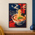 A bowl of ramen with egg, scallions, meat, and seaweed beneath lifted noodles, curling steam, and a crescent moon.; frame shown for styling only