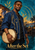 Adult Black man with amber glasses and a blue patterned jacket holding a hand drum on a teal-and-gold outdoor stage; “After the Set” appears below.