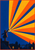 A silhouetted figure raises a lantern on a rooftop as orange and yellow rays fan across a cobalt sky above dark rooftops.