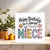 Niece Birthday Card - Happy Birthday to a Special Niece - Cute Hearts and Bunting Design - 145mm x 145mm Square -, Includes Kraft Envelope