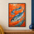 Three silvery-blue sardine-like fish turn through swirling orange water, with bubbles and bright scale highlights.; frame shown for styling only