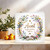 Aunt Birthday Card – Floral Wreath with Birds & Hedgehogs, ‘On Your Birthday With Love’ – 145mm x 145mm Square Greeting Card with Kraft Envelope