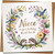 Niece Birthday Card - 145mm Square Floral & Woodland Animals Design with Birds and Hedgehogs - Luxury Greeting Card for Niece with Kraft Envelope