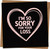 Sympathy Card - I’m So Sorry for Your Loss Heart Design, 145mm x 145mm Square Condolence Greeting Card with Kraft Envelope, Bereavement Memorial Thinking of You Card