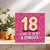 Funny 18th Birthday Card - 18 Years of Being a Dingus - Pink Sprinkles Humor Greeting Card, 145mm x 145mm, Includes Kraft Envelope, For Him Her Friend Son Daughter