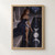 A red-haired fantasy moon goddess in a dark blue gown reaches toward lunar reflections in a pool beside carved stone pillars.; frame shown for styling only