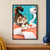A fluffy long-haired cat presses an unrolled strip of toilet paper across a coral floor beneath turquoise bathroom tiles.; frame shown for styling only