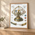 Technical-style illustration of a brass-and-teal armillary orrery with orbiting colored globes, side diagrams, an exploded joint inset, and the heading “The Clockwork Orrery.”; frame shown for styling only
