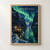 Small illuminated vessel in a mountain-lined fjord beneath green aurora, with “AURORA PASSAGE” printed across the upper sky.; frame shown for styling only
