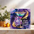 Happy Birthday Daughter Card – 145mm x 145mm Square – Cocktail Glass & Purple Floral Design with Gold Detail – Luxury Greeting Card with Kraft Envelope