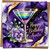 Happy Birthday Auntie Card - 145mm x 145mm Square - Purple Floral Cocktail Design - Luxury Greeting Card for Aunt - Blank Inside - Includes Kraft Envelope
