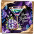 Happy Birthday Niece Card – Cocktail Glass & Purple Floral Square Greeting, 145mm x 145mm, Elegant Birthday Card for Niece with Kraft Envelope