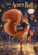 A red squirrel in an indigo jacket and coral sash dances beneath a full moon, with a large curled tail and acorns scattered on the forest floor.